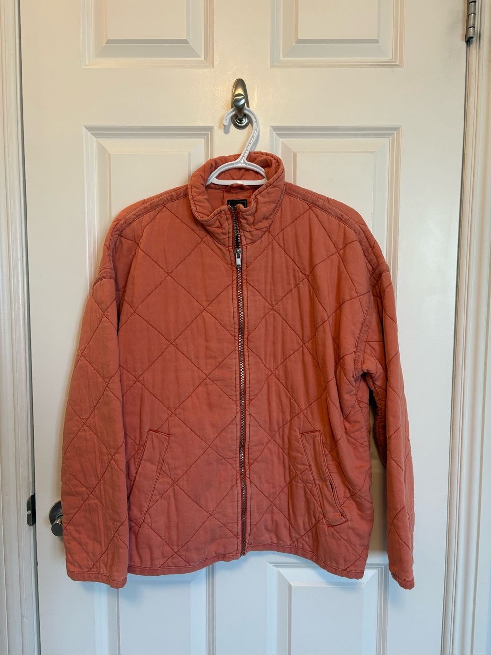 GAP Quilted Zip Jacket - Rust Orange